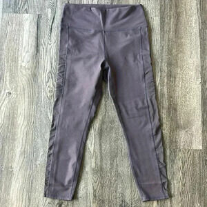 Fabletics Leggings Gray Workout Leggings Size Small Mesh Side Pockets Workout
